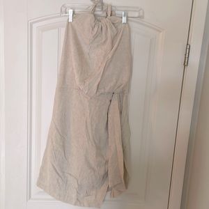 Oatmeal colored Halter dress. Size 10.